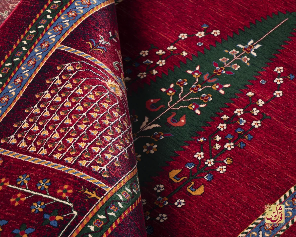 فرش وینتیج 7045 لاکی - تصویر 6