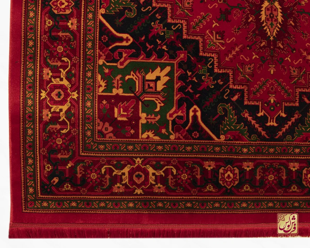 فرش ابریشم ماشینی 7055 لاکی - تصویر 11