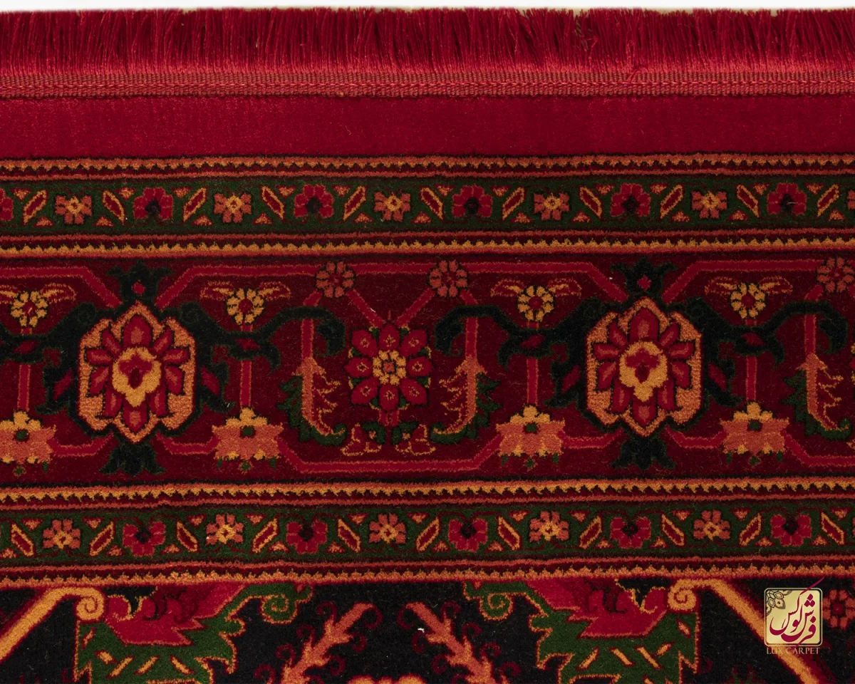 فرش ابریشم ماشینی 7055 لاکی - تصویر 12