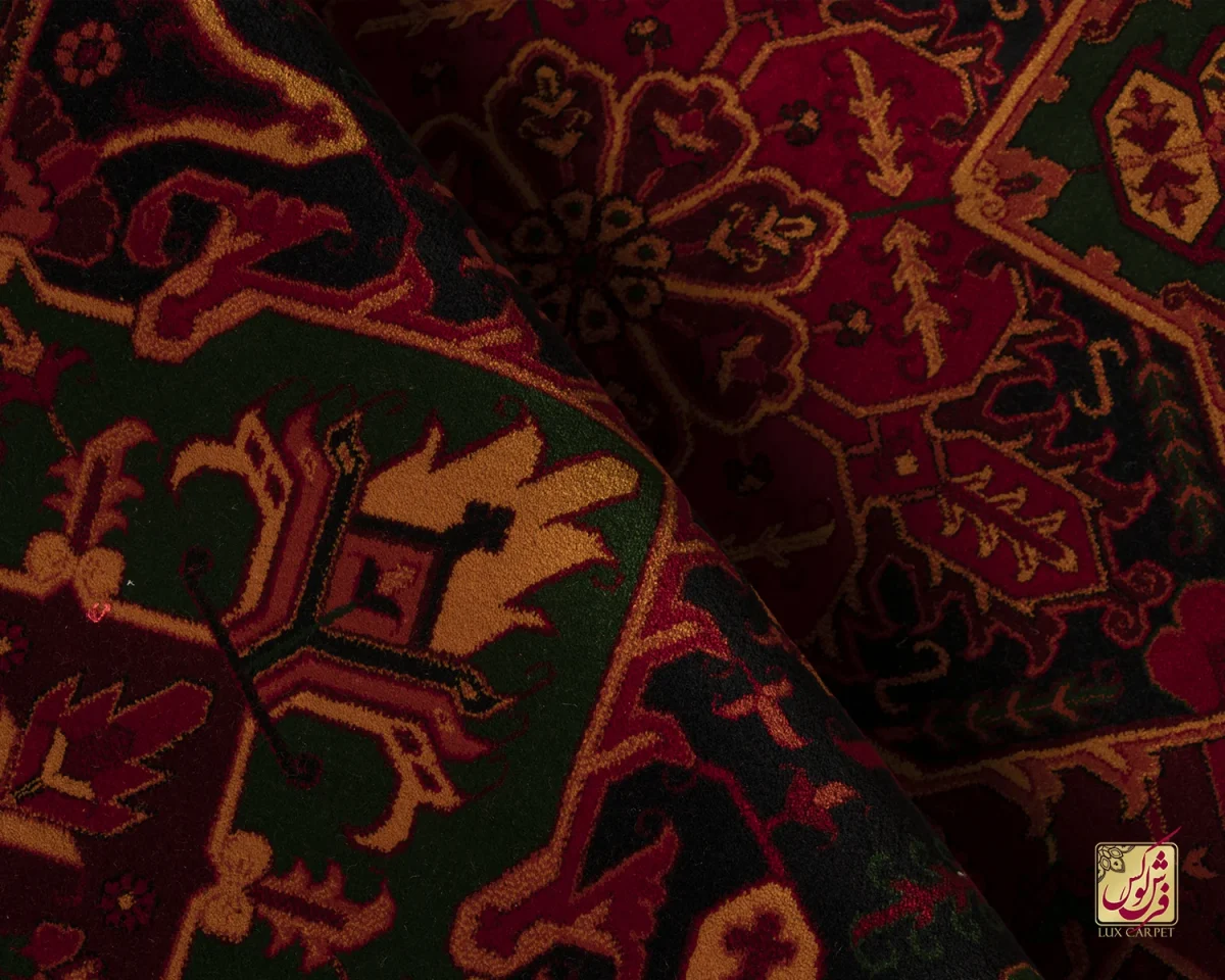 فرش ابریشم ماشینی 7055 لاکی - تصویر 9