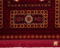 فرش ابریشم ماشینی 7058 لاکی - Image 9