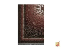 فرش ابریشم ماشینی 710202 مشکی شرابی - Image 3
