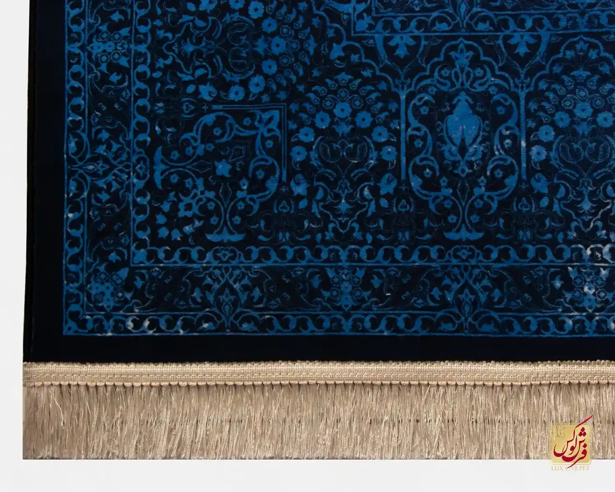 فرش وینتیج 710308 سرمه‌ای - تصویر 4