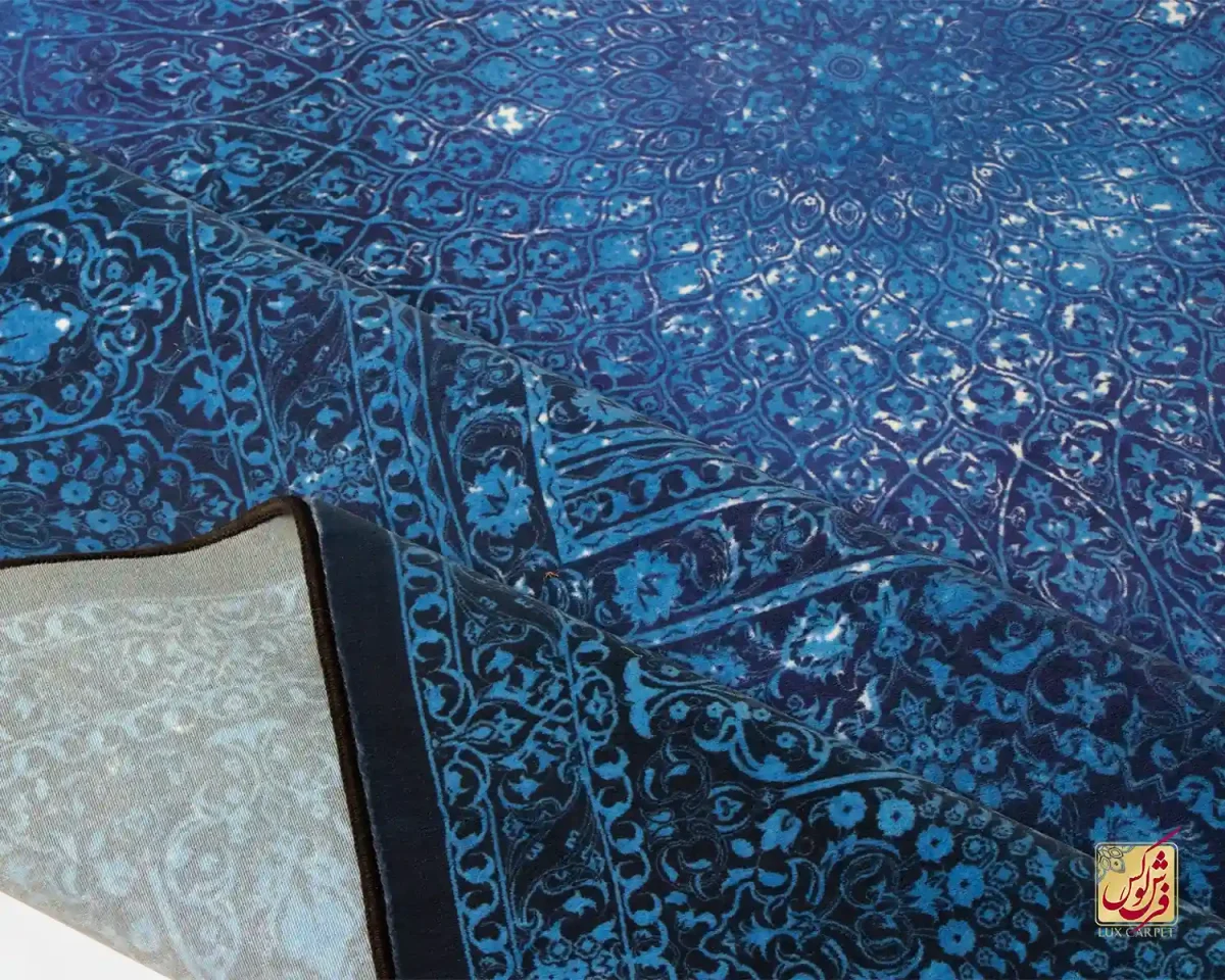 فرش وینتیج 710308 سرمه‌ای - تصویر 2