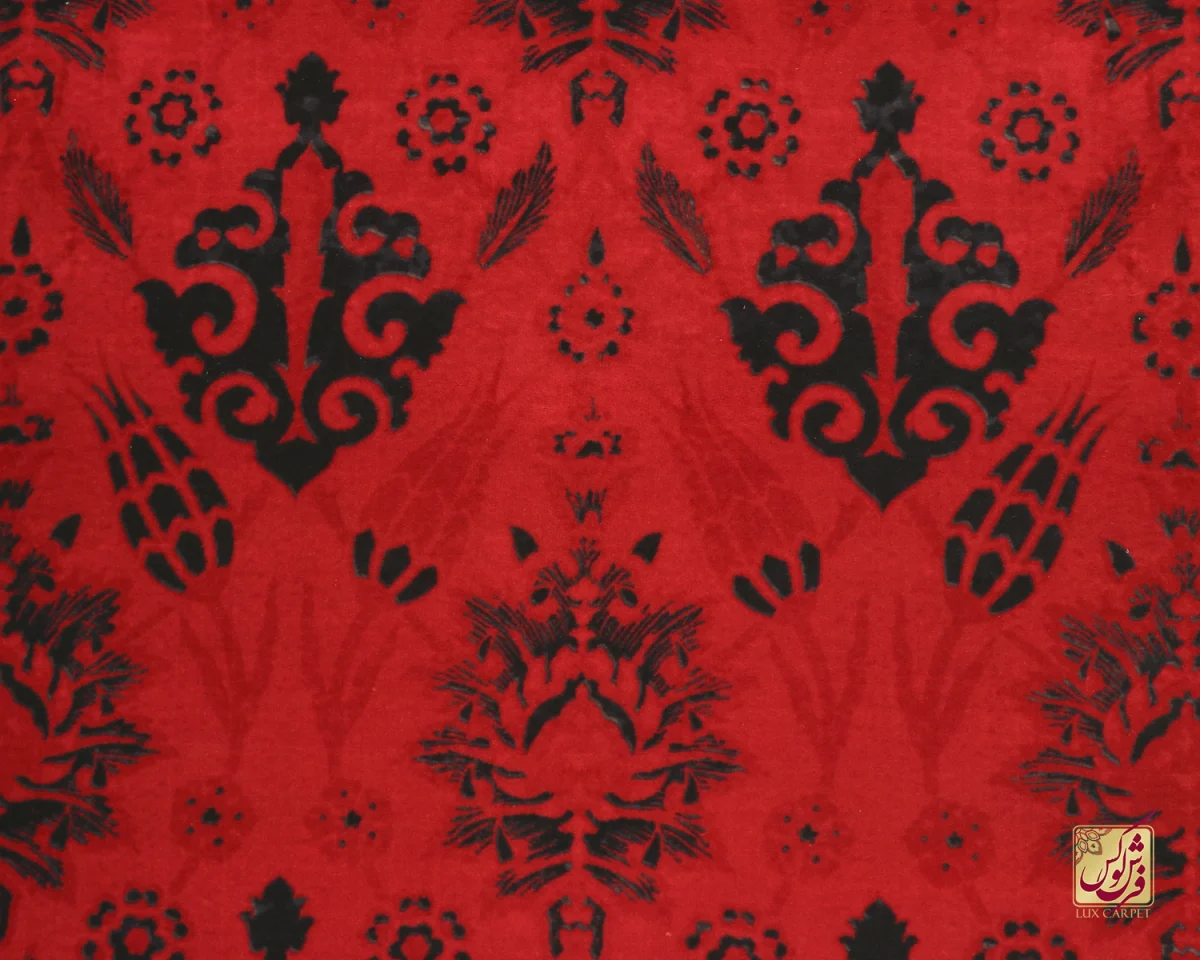 فرش وینتیج 711207 قرمز مشکی - تصویر 3