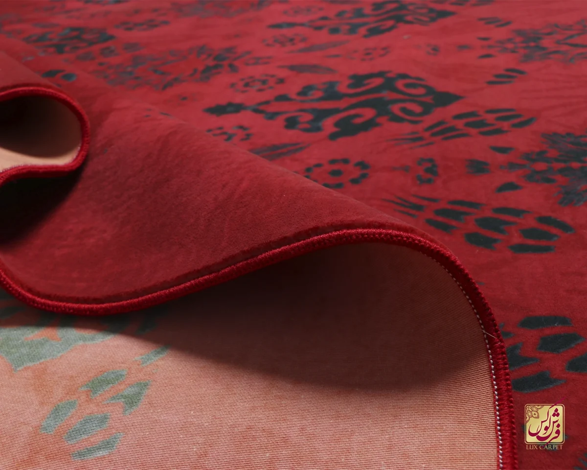 فرش وینتیج 711207 قرمز مشکی - تصویر 2