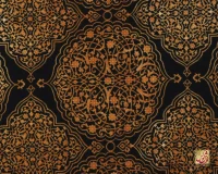 فرش وینتیج 711301 مشکی طلایی - Image 3