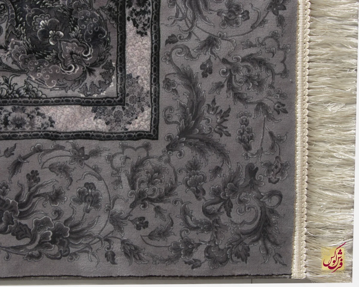 فرش کلاسیک 711605 طوسی - تصویر 3