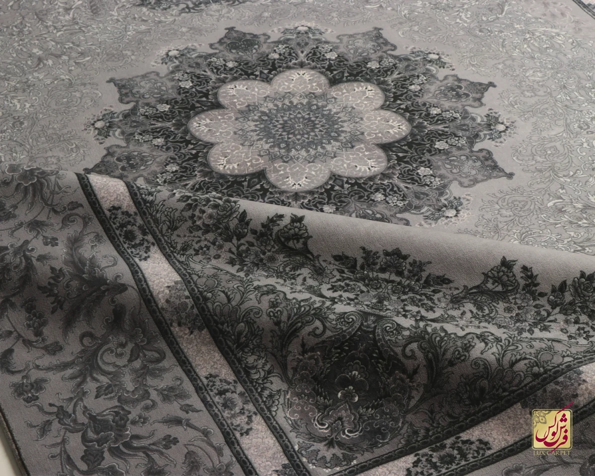 فرش کلاسیک 711605 طوسی - تصویر 2