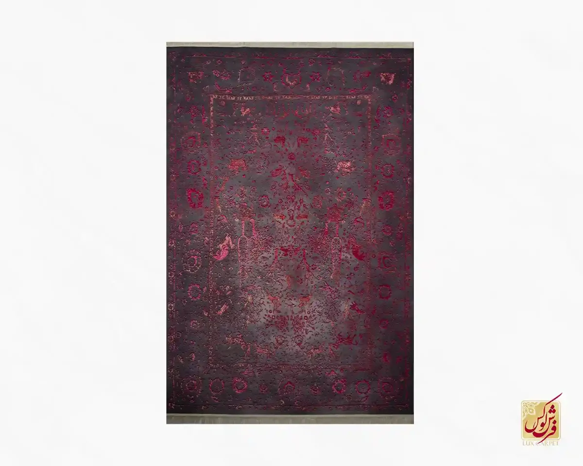 فرش وینتیج 711701 طوسی لاکی - تصویر 1