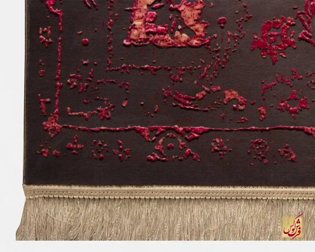 فرش وینتیج 711701 طوسی لاکی - تصویر 2