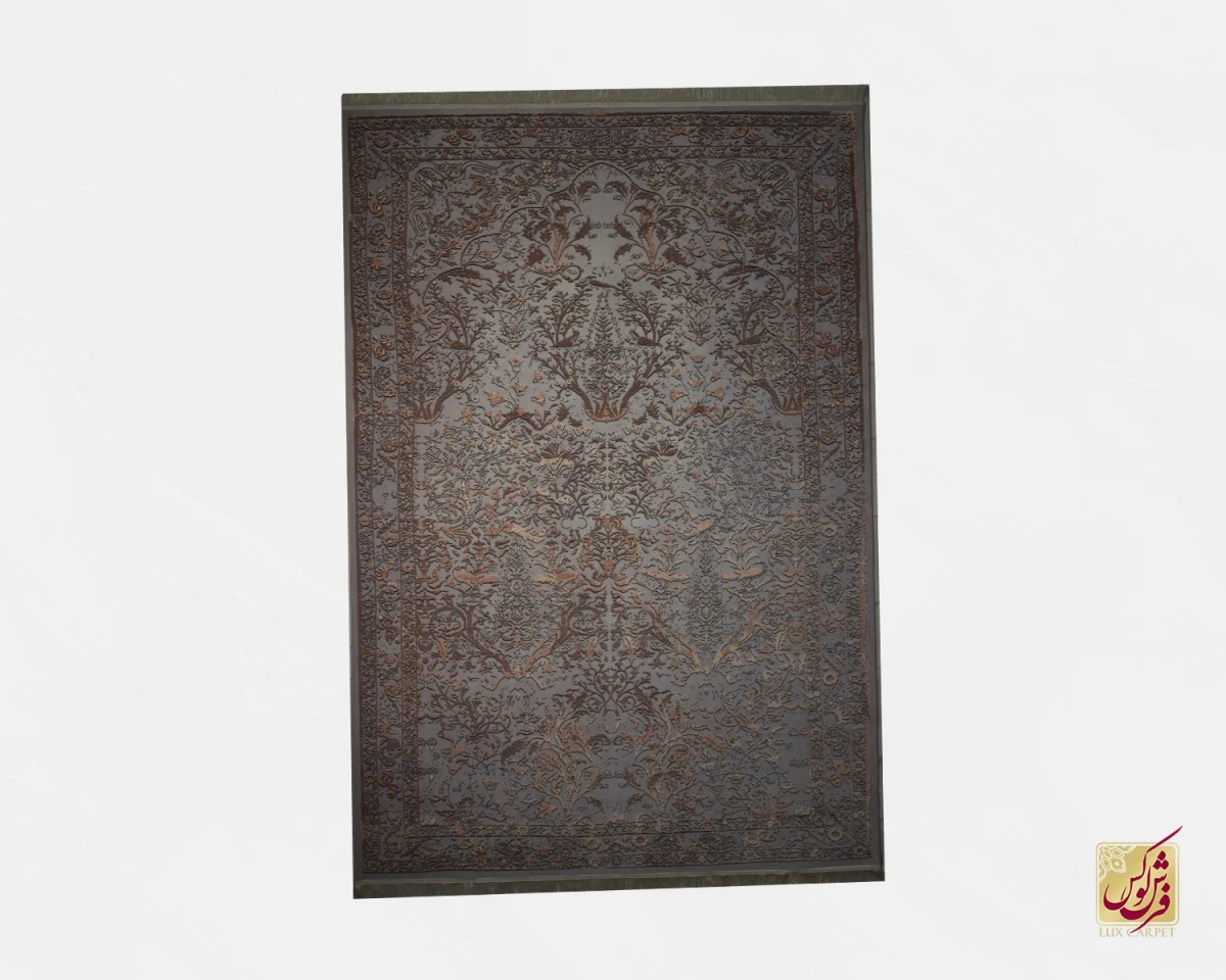 فرش وینتیج 711800 طوسی کرم - تصویر 1