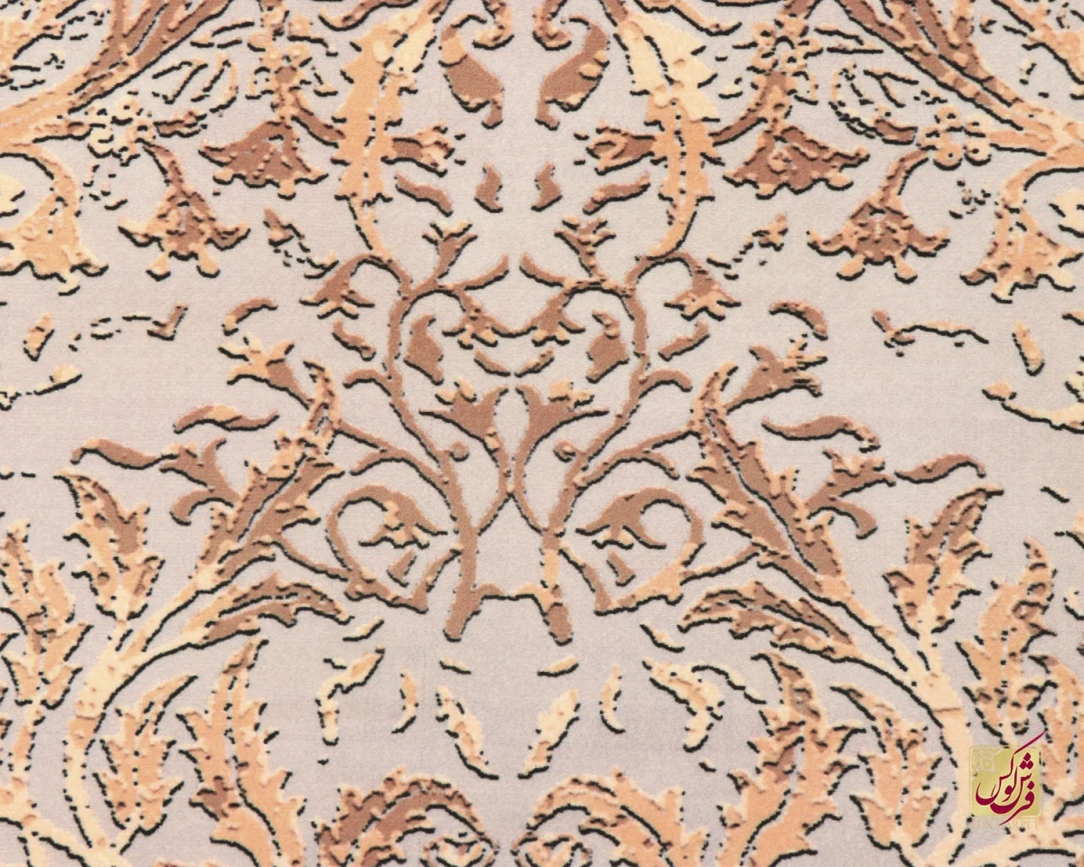 فرش وینتیج 711800 طوسی کرم - تصویر 3