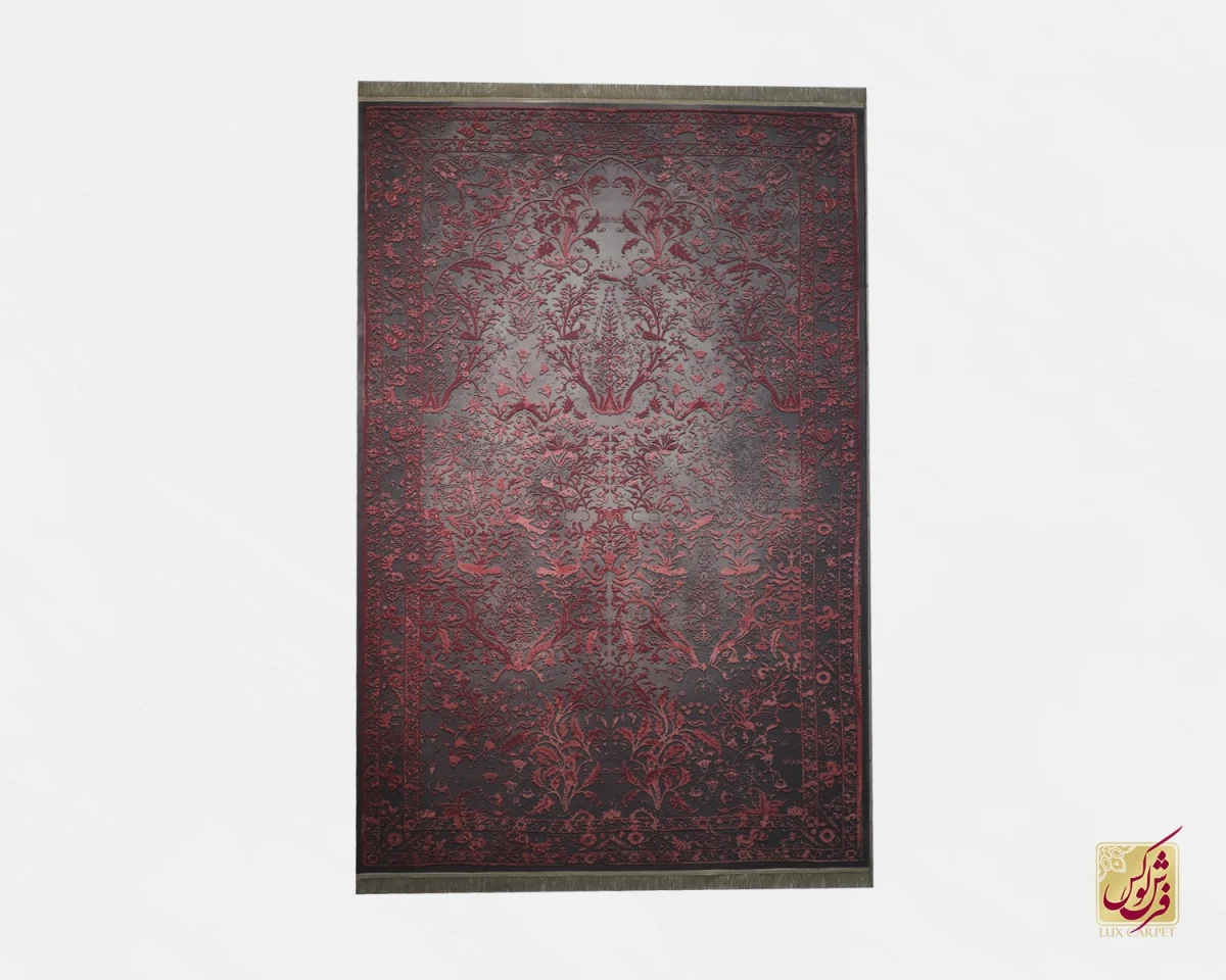 711807-3 فرش وینتیج 711807 طوسی گلبهی - تصویر 1