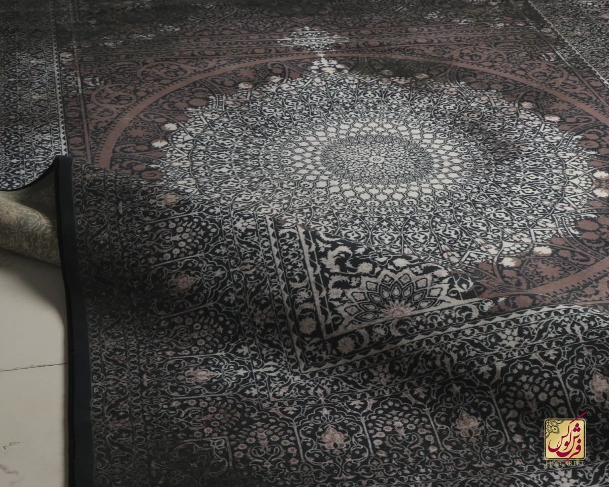 فرش وینتیج 712201 سبز گلبهی - تصویر 3