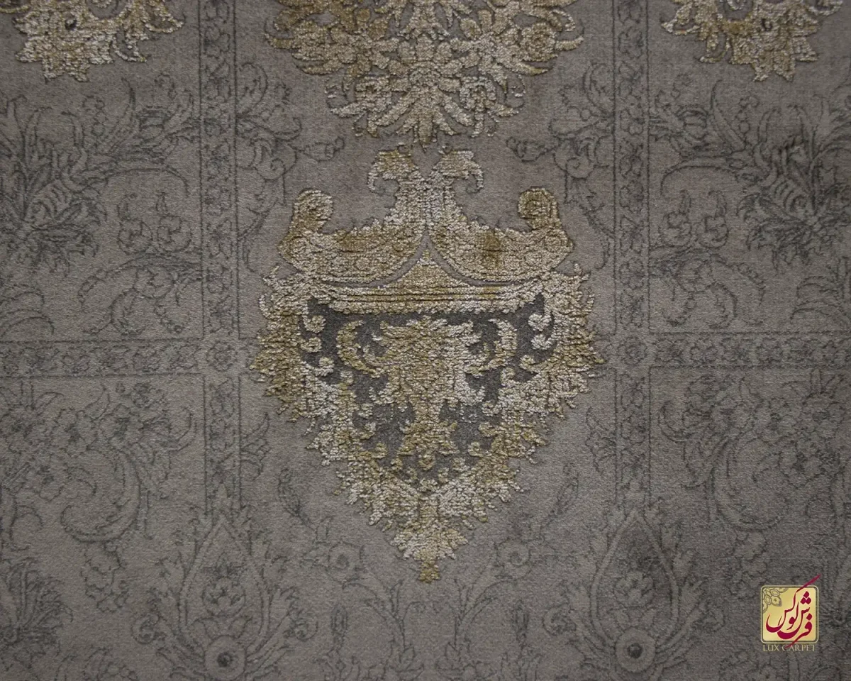 فرش وینتیج 7138 طوسی طلایی - تصویر 3