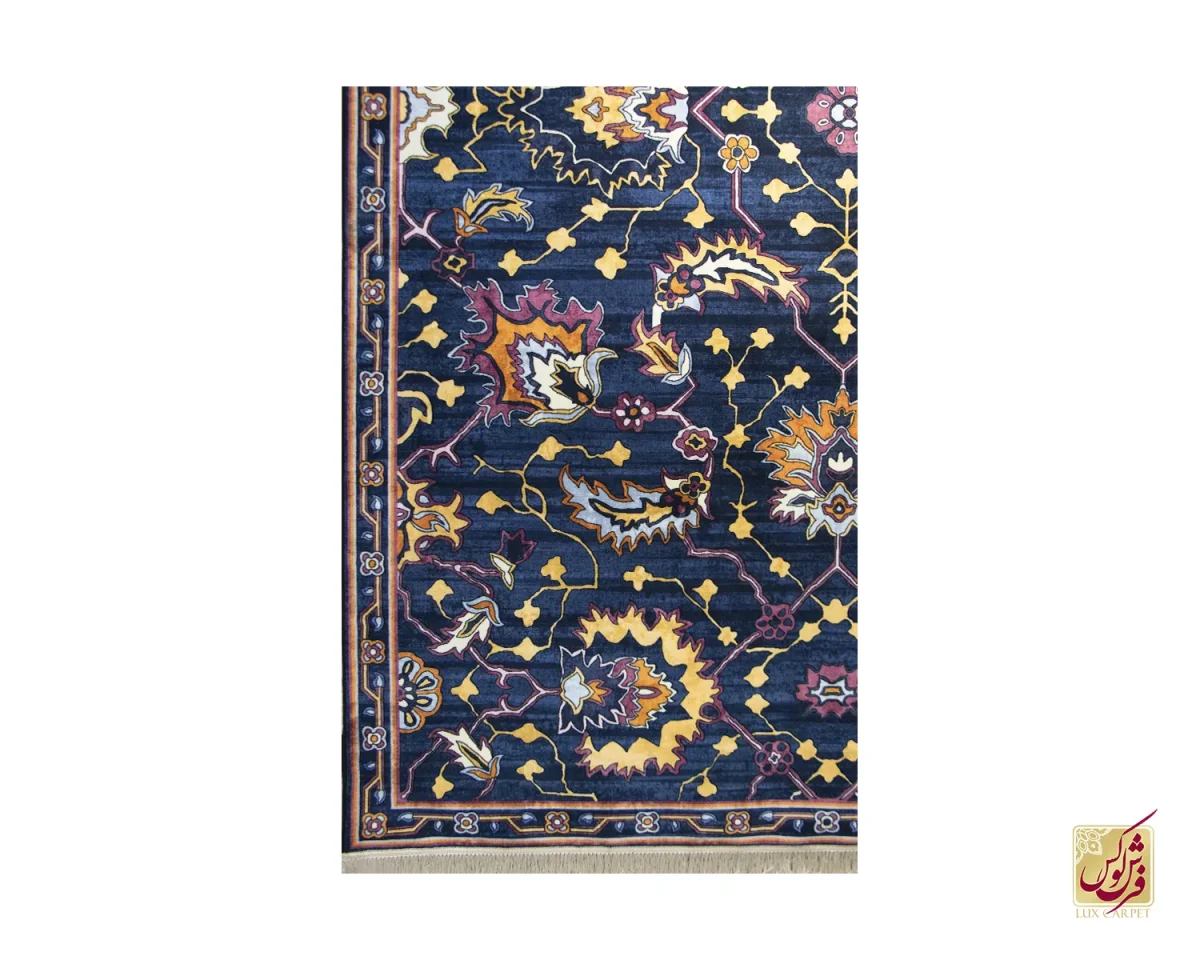 فرش وینتیج 730401 آبی - تصویر 3