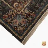 فرش ابریشم ماشینی 730601 ذغالی - تصویر 6