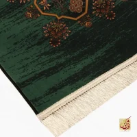 فرش ابریشم ماشینی 730801 سبز - Image 9