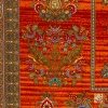 فرش ابریشم ماشینی 730901 نارنجی تمام رنگ - تصویر 5
