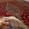 فرش ابریشم ماشینی 730902 لاکی تمام رنگ - تصویر 10