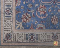 فرش ابریشم ماشینی 743100 آبی کرم - Image 8
