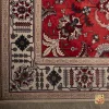 فرش ابریشم ماشینی 743104 قرمز کرم - تصویر 4