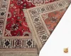 فرش ابریشم ماشینی 743104 قرمز کرم - تصویر 10