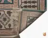 فرش ابریشم ماشینی 743105 فیروزه‌ای کرم - تصویر 10