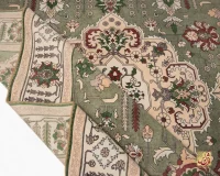 فرش ابریشم ماشینی 743106 سبز کرم - Image 3