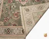 فرش ابریشم ماشینی 743106 سبز کرم - تصویر 9
