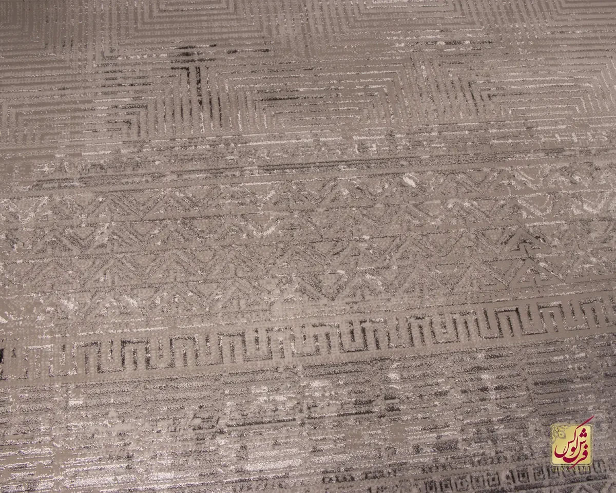 فرش مینیمال 7771 نسکافه‌ای طوسی - تصویر 9