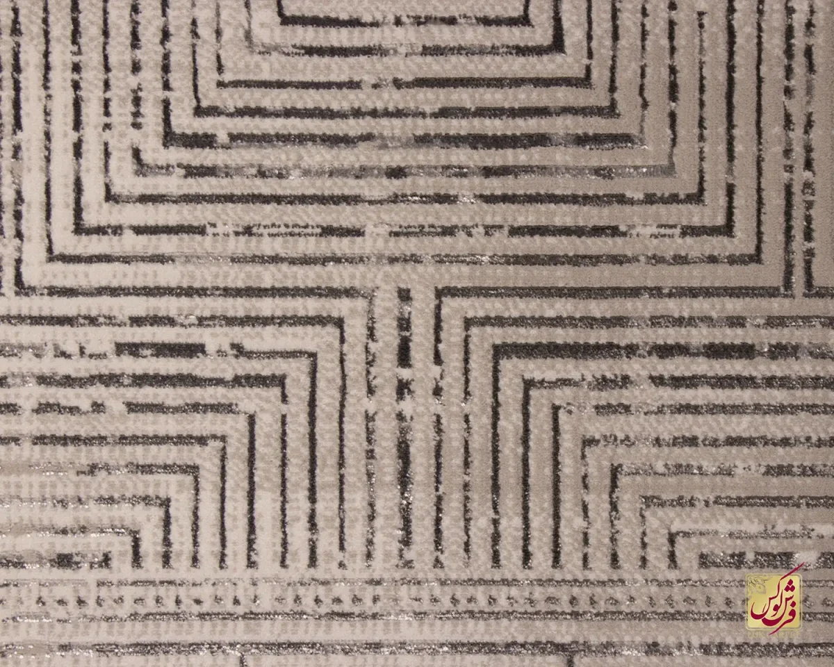 فرش مینیمال 7771 نسکافه‌ای طوسی - تصویر 3