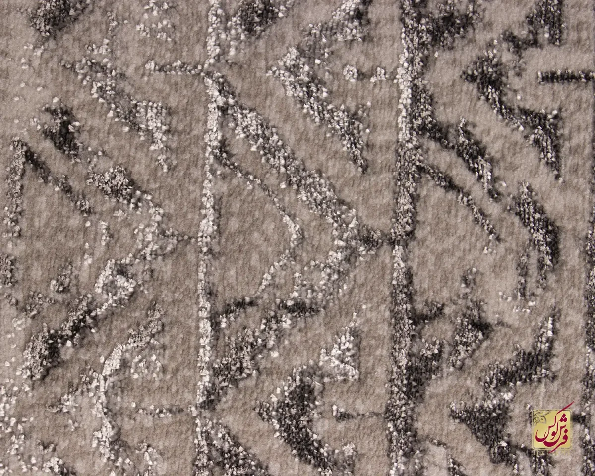 فرش مینیمال 7771 نسکافه‌ای طوسی - تصویر 4