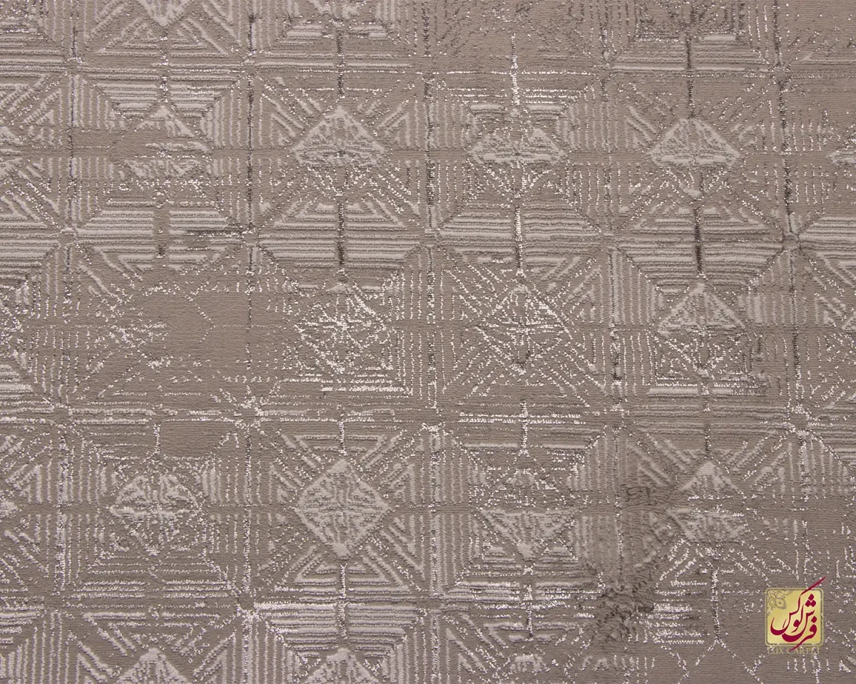 فرش مینیمال 7772 کرم طوسی - تصویر 3