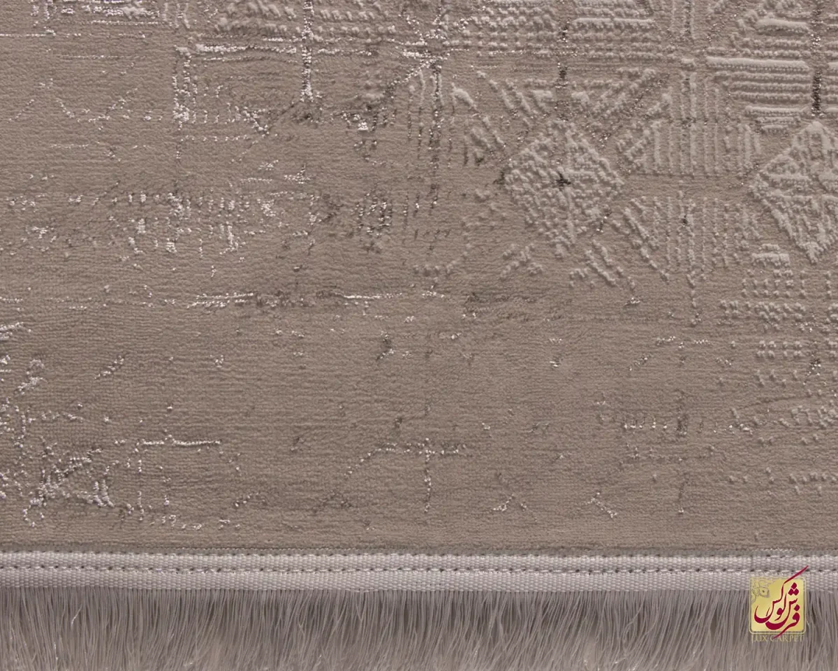 فرش مینیمال 7772 کرم طوسی - تصویر 4