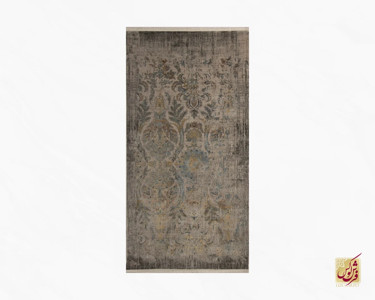 فرش کناره وینتیج 807 نسکافه‌ای ذغالی - تصویر 2
