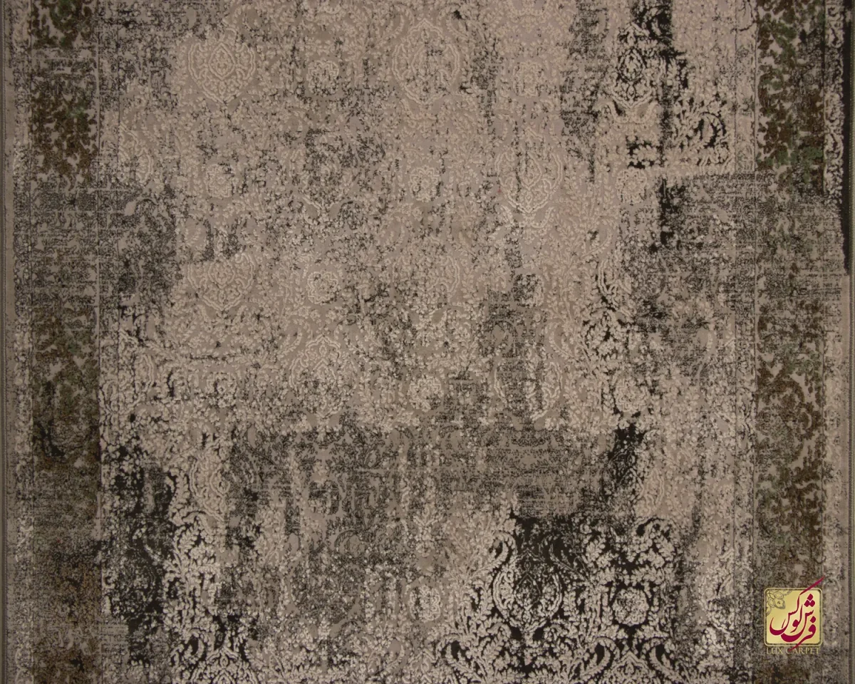 فرش کناره وینتیج 420 طوسی سبز - تصویر 4