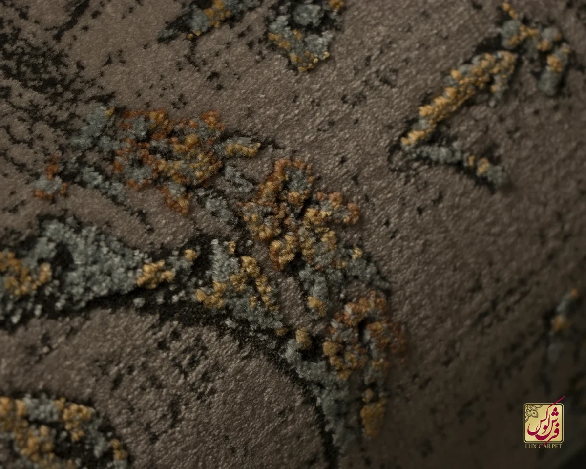 فرش گرد وینتیج 807 نسکافه‌ای ذغالی - تصویر 2