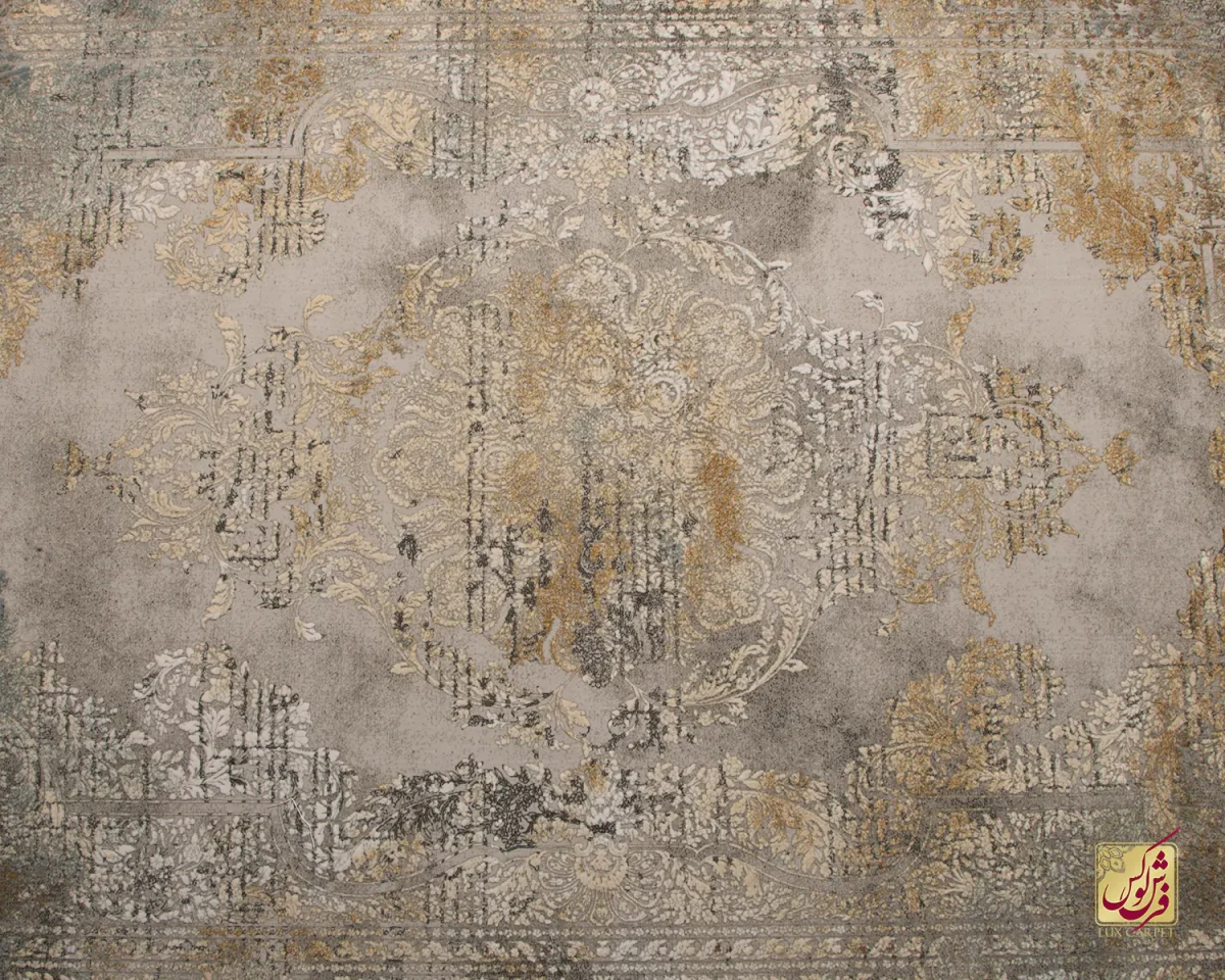 فرش وینتیج HBV 826 طوسی آجری - تصویر 5