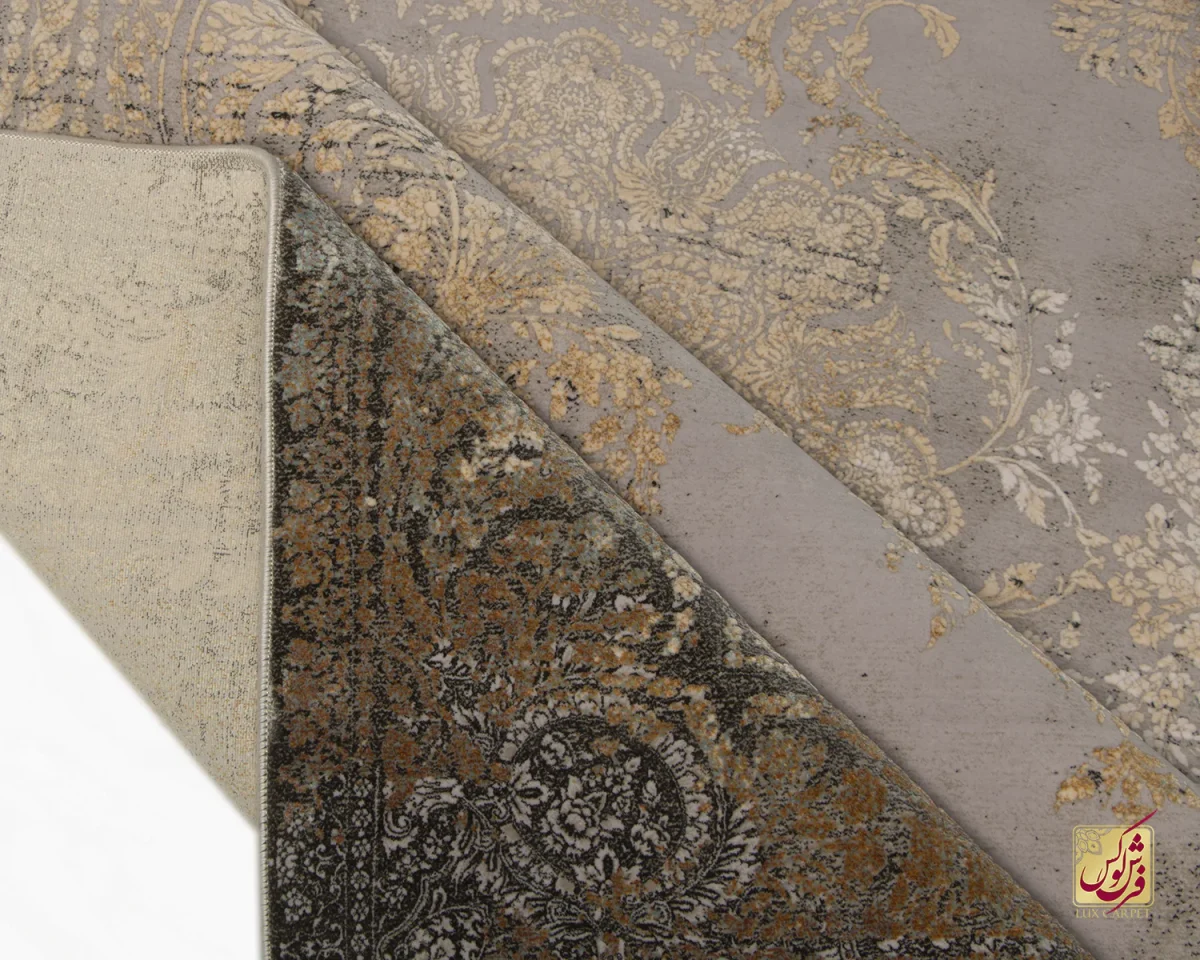 فرش وینتیج HBV 826 طوسی آجری - تصویر 3