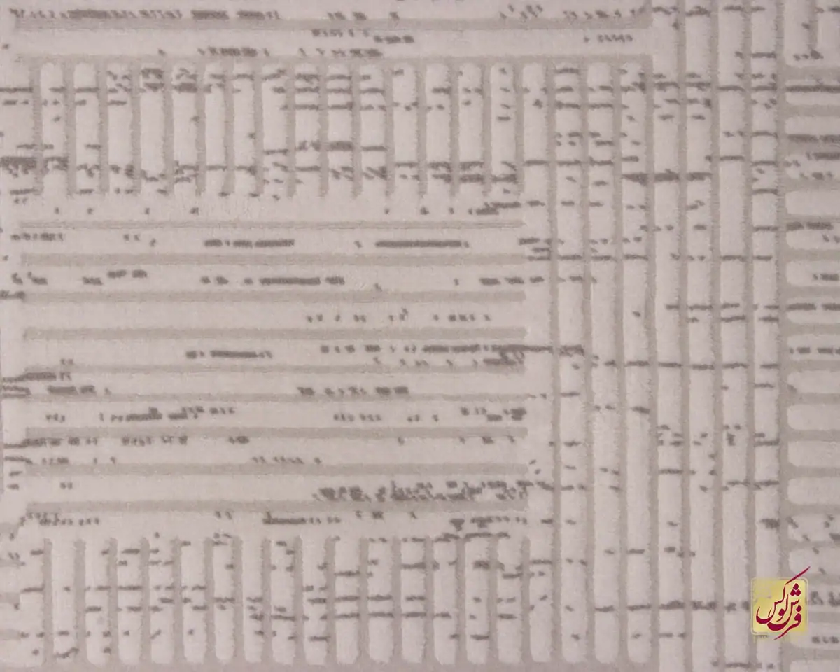 فرش مینیمال 9014 کرم طوسی - تصویر 3