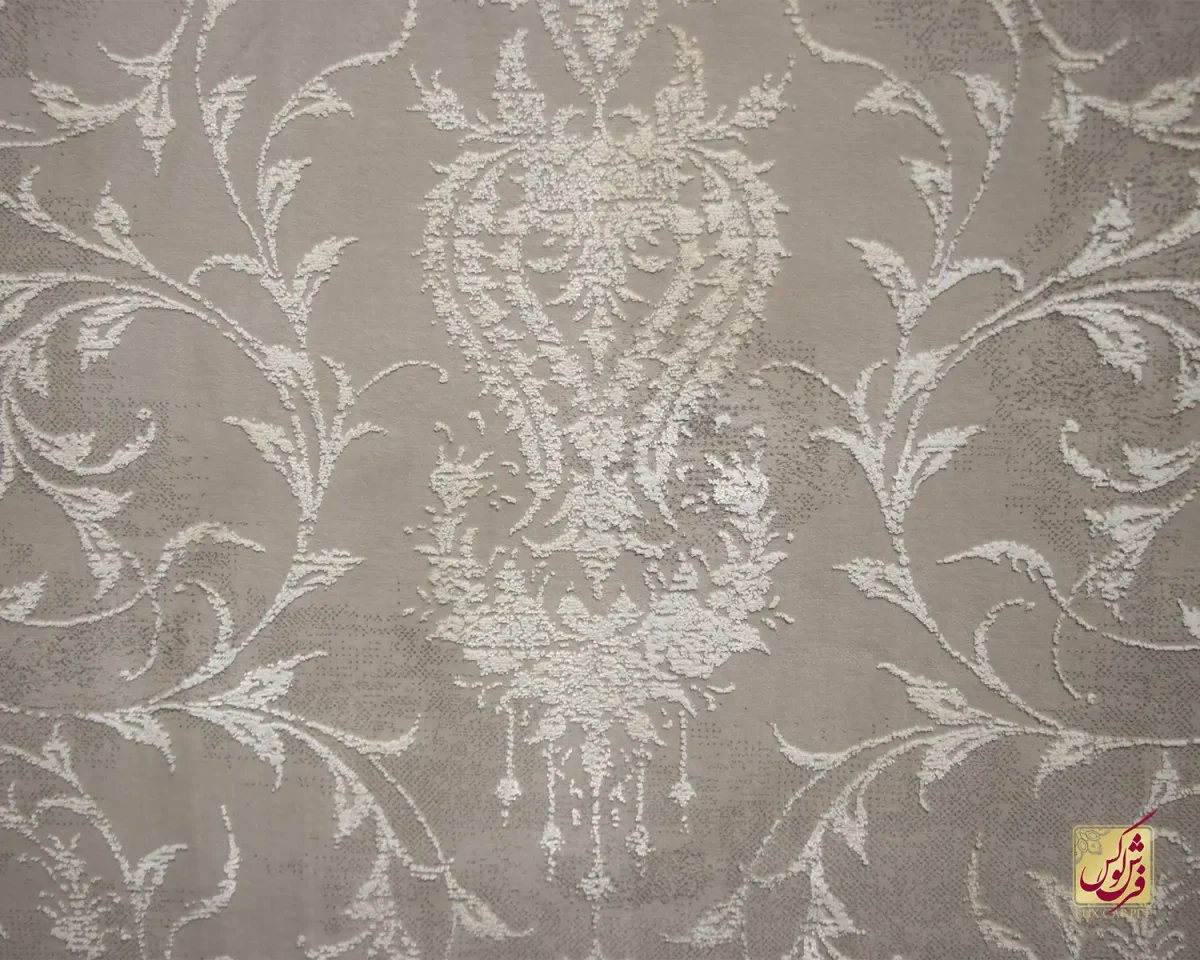 فرش وینتیج 9014n نسکافه‌ای کرم - تصویر 3