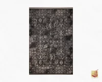 فرش وینتیج 9018 طوسی کرم - Image 2