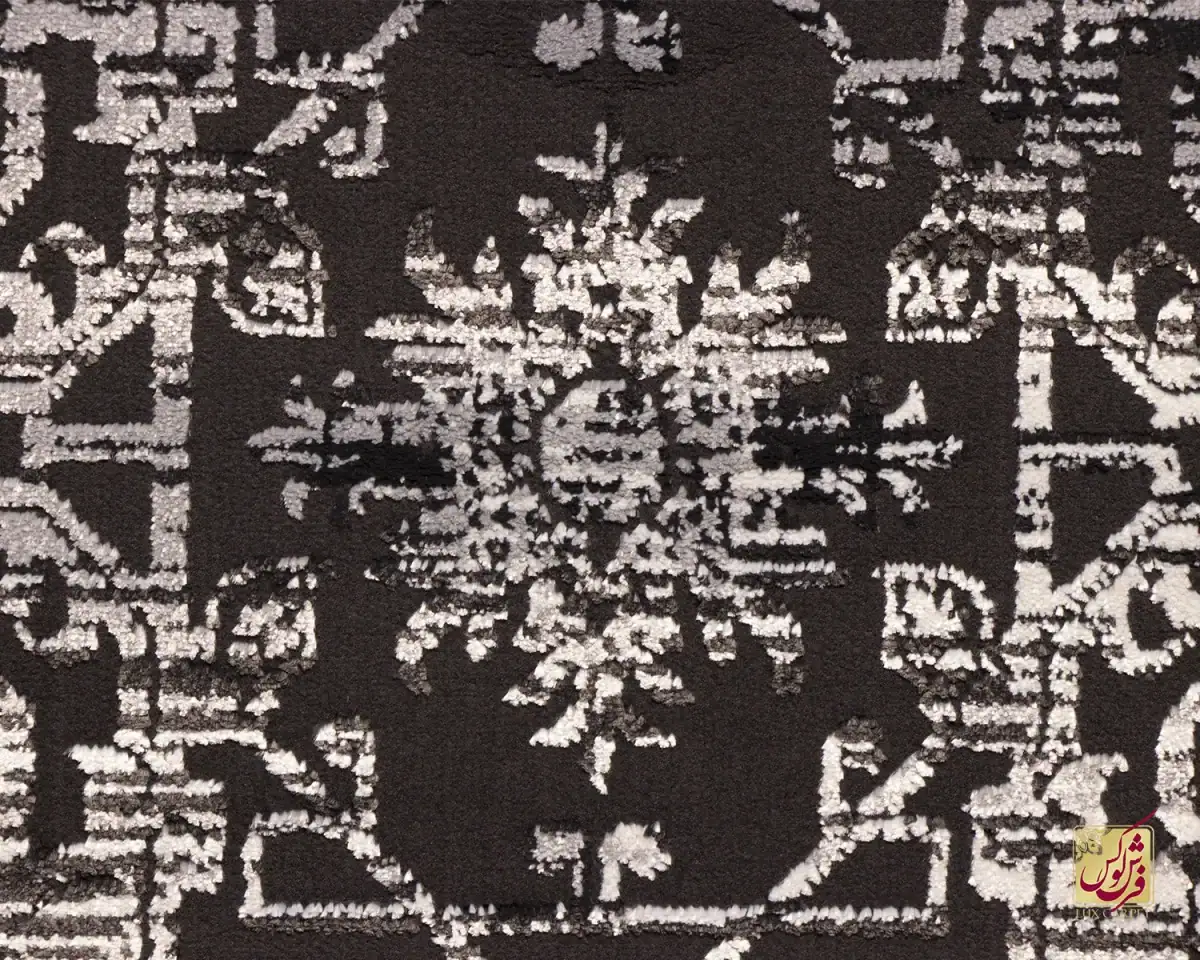 فرش وینتیج 9018 طوسی کرم - تصویر 4