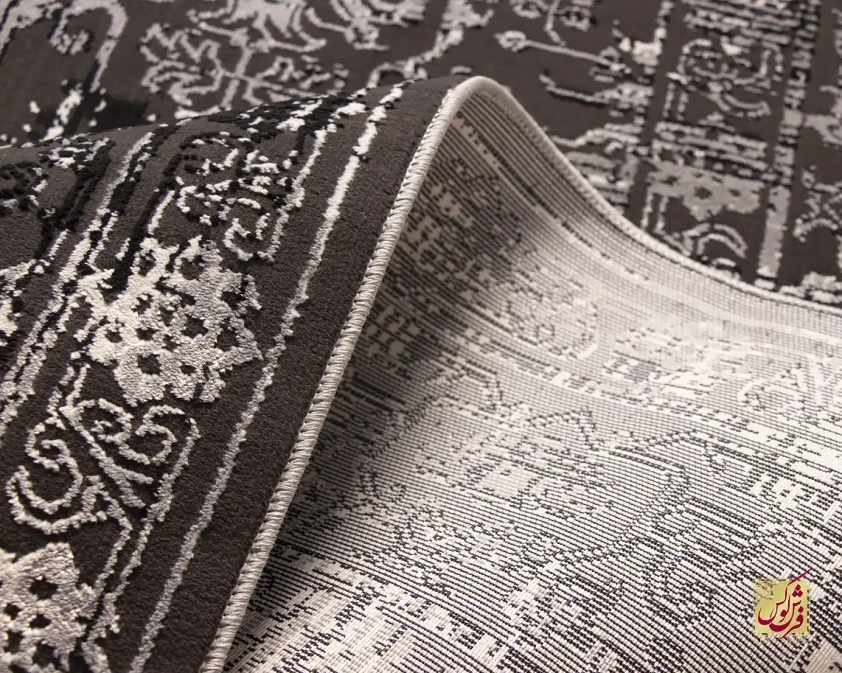 فرش وینتیج 9018 طوسی کرم - تصویر 7