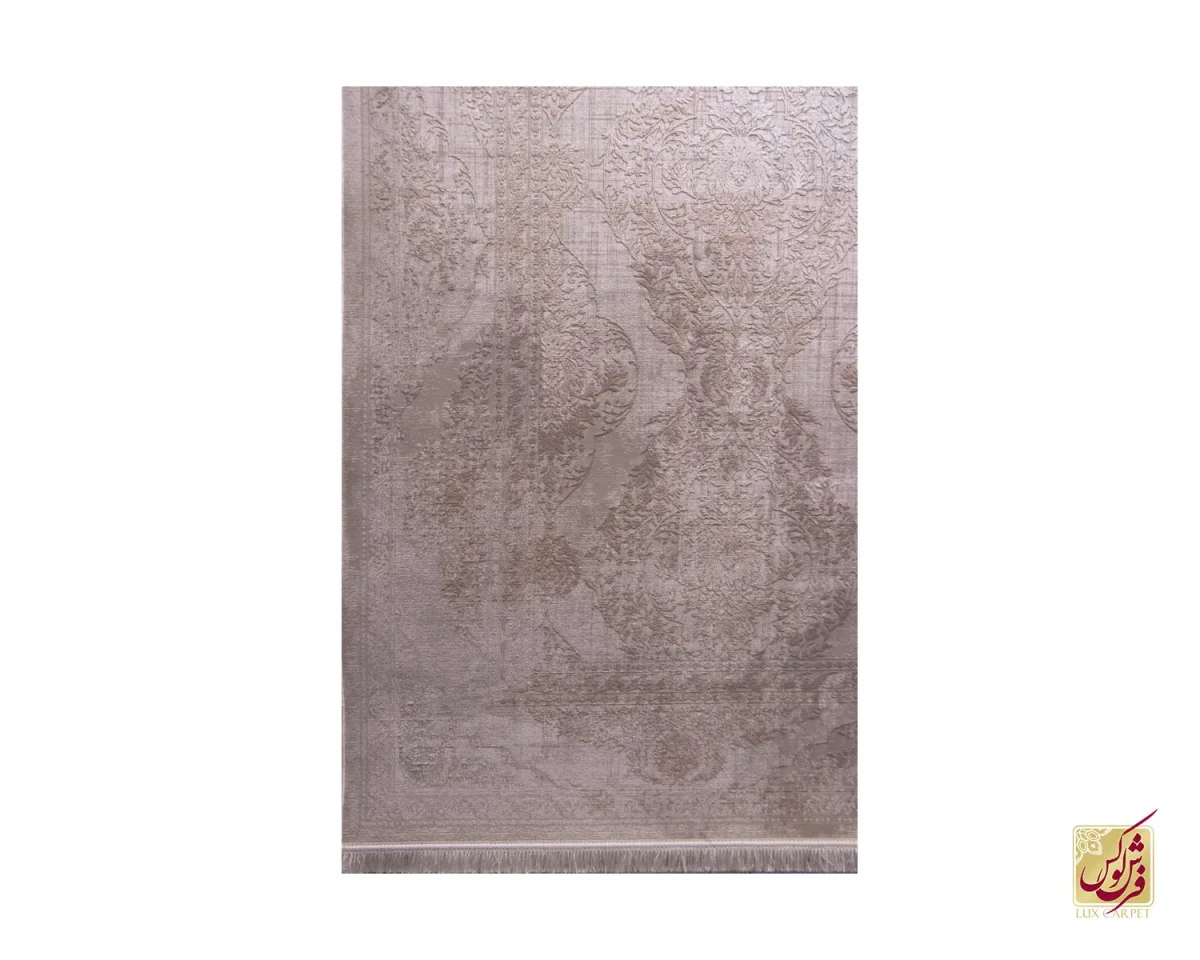 فرش وینتیج 9044 کرم نسکافه‌ای گلبهی - تصویر 3