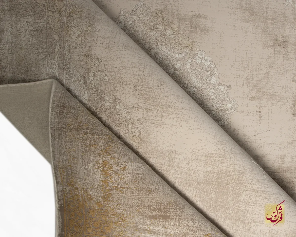 فرش وینتیج 9117 نسکافه‌ای آجری - تصویر 3