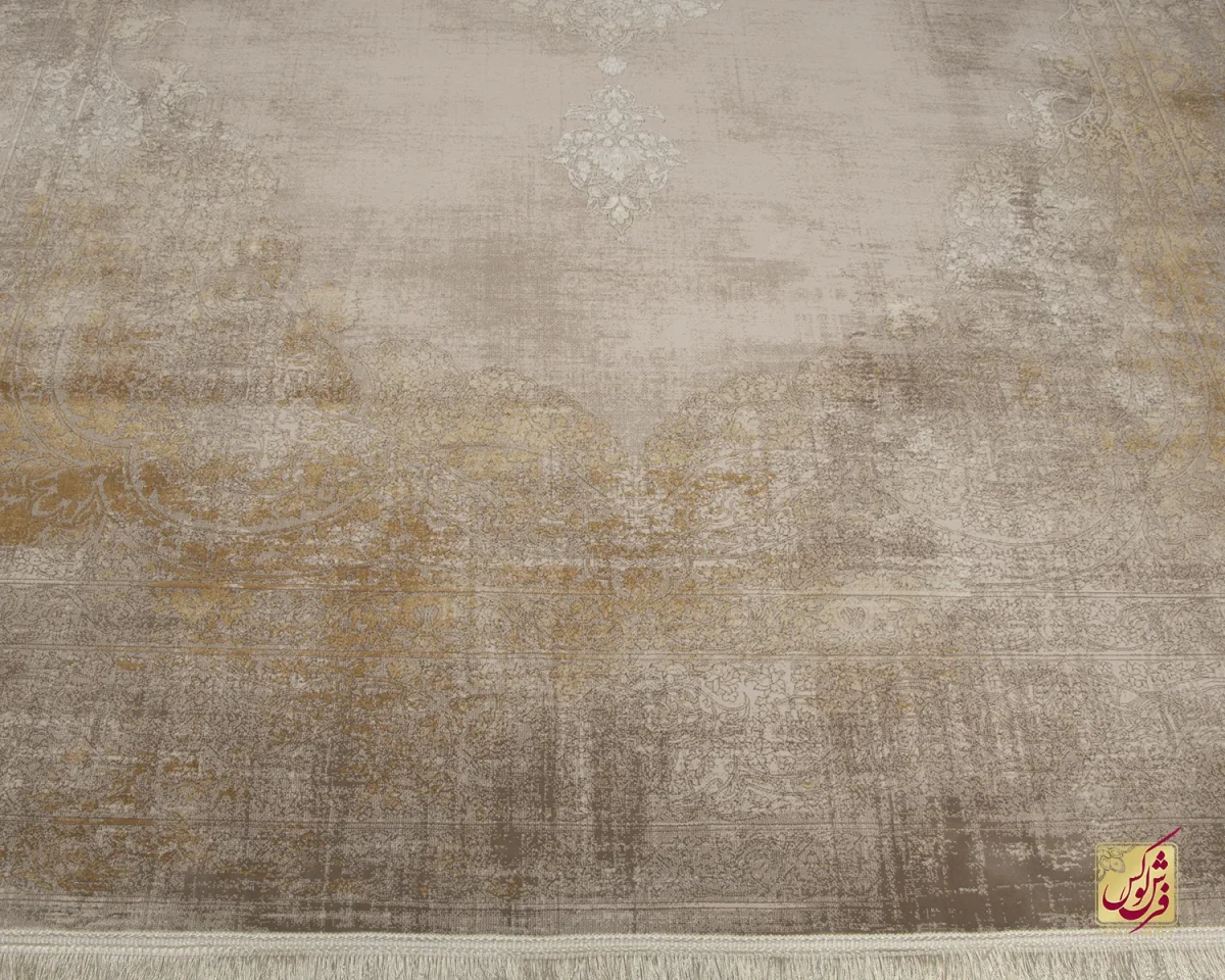 فرش وینتیج 9117 نسکافه‌ای آجری - تصویر 7