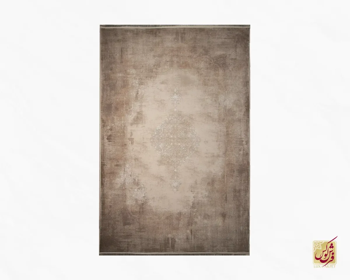 فرش وینتیج 9118 نسکافه‌ای صدفی - تصویر 2